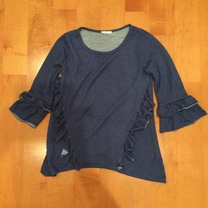 Blue Fancy Long-Sleeve Shirt